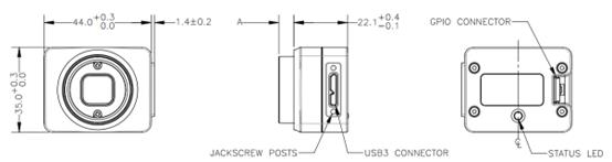 Beamfiler激光光斑分析儀尺寸圖一 Beamfiler激光光斑分析儀尺寸圖一